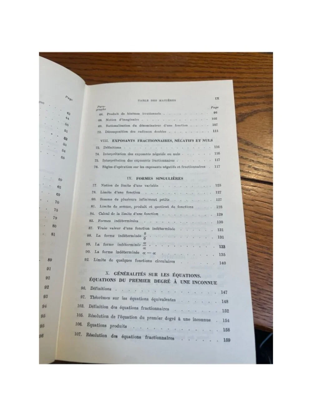 1961 Cours Secondaire d’Algebre Henri Gaudefroy French Algebra Textbook Canada
